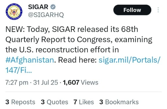 Sigar post One Nation Voice