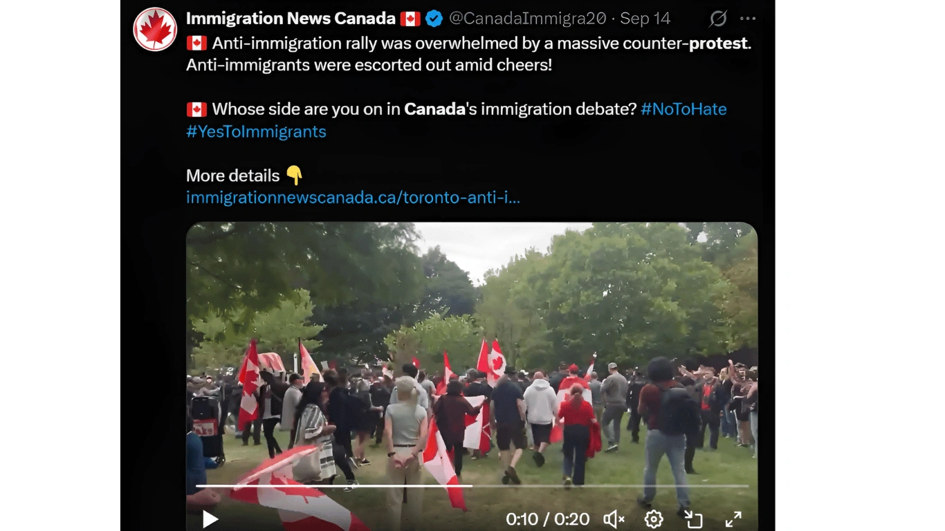 Anti-Immigration Protest Planned in Toronto 4 ONV Article