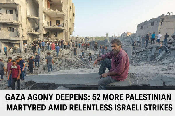 Gaza Agony Deepens: 52 More Palestinians Martyred Amid Relentless Israeli Strikes One Nation Voice