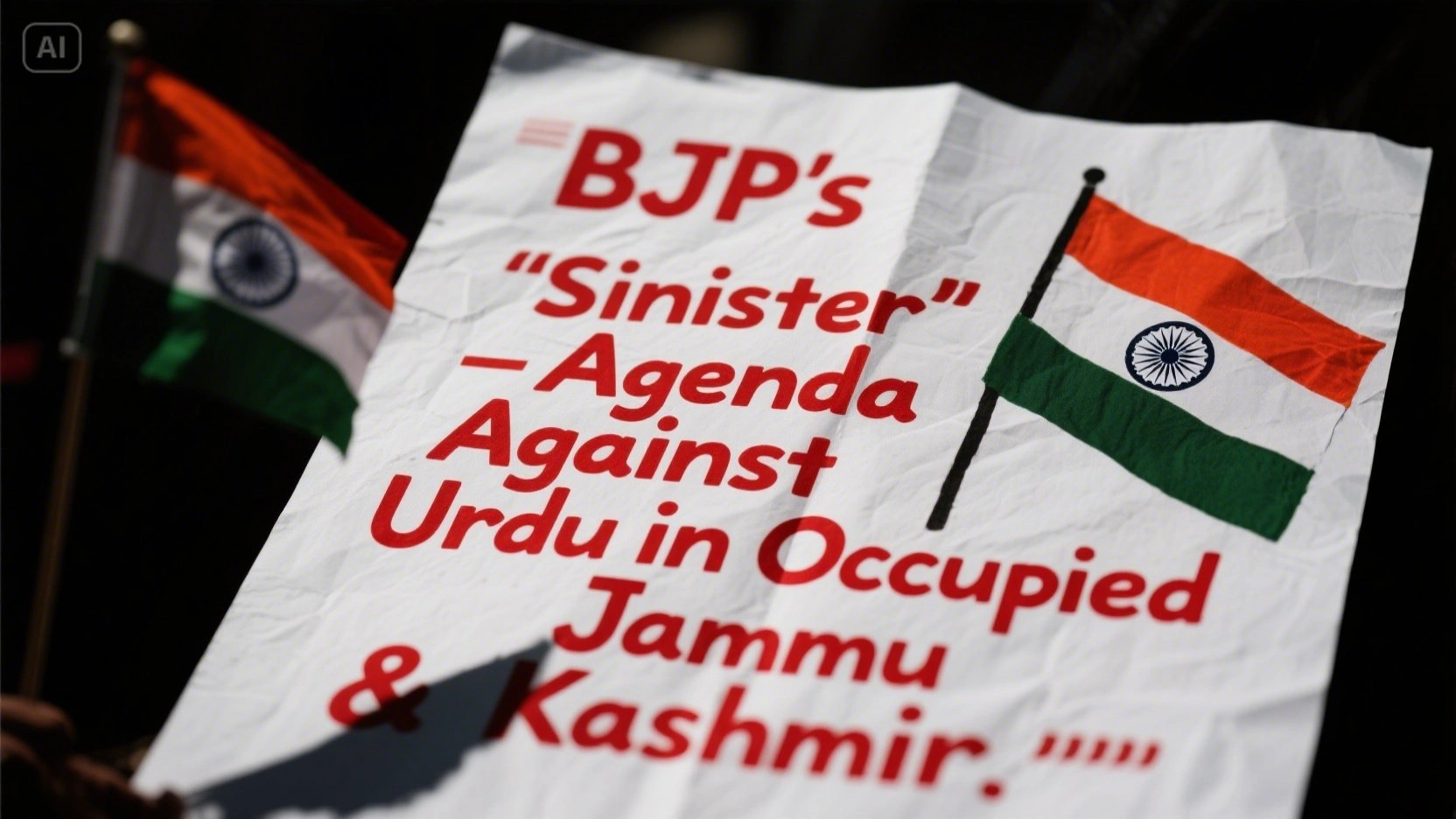 The BJP's Sinister Agenda Against Urdu in Occupied Jammu & Kashmir. One Nation Voice