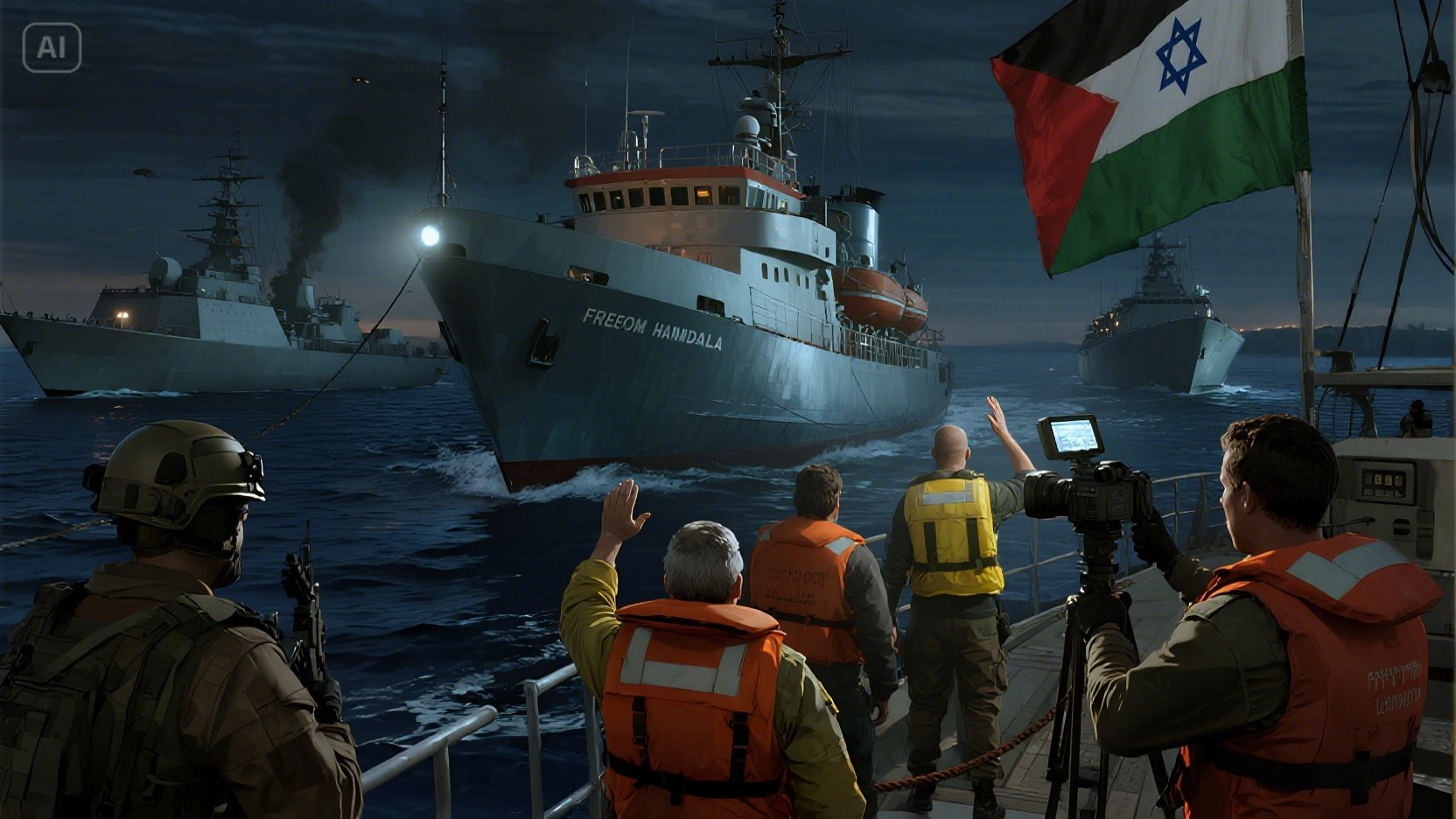 One Nation Voice News: Aid Ship Bound for Gaza Intercepted by Israeli Forces By Onenationvoice NewsDesk Israeli forces recently intercepted the Handala, a vessel carrying humanitarian aid and activists, approximately 70 nautical miles from its intended destination in Gaza. The incident occurred on Saturday night, with reports indicating that communications from the ship were disabled shortly after the interception. A live online broadcast showed armed personnel boarding the Handala, while activists on deck, wearing life jackets, were seen with their hands raised in a gesture of surrender. The stream concluded after one of the helmeted individuals appeared to manipulate the camera. In a statement released on X, Israel’s foreign ministry confirmed that the "Israeli navy has stopped the vessel Navarn from illegally entering the maritime zone of the coast of Gaza," referring to the Handala by its original name. The statement further assured that the vessel was being safely directed to Israeli shores and all passengers were unharmed. It also emphasized that "unauthorized attempts to breach the blockade are dangerous, unlawful, and undermine ongoing humanitarian efforts." The Handala, named after a well-known Palestinian cartoon character, is part of the Freedom Flotilla Coalition (FFC), an organization that has made multiple attempts to deliver aid to Palestinians in Gaza by sea, aiming to challenge Israel's blockade. Among those on board were two members of the French and European parliaments, as well as Christian Small, a US trade unionist, according to the FFC. Following the end of the livestream, the FFC issued a statement asserting that the "unarmed boat was carrying life-saving supplies when it was boarded by Israeli forces, its passengers abducted, and its cargo seized." The supplies reportedly included essential items such as baby formula, diapers, food, and medicine. Hours before the interception, the FFC had indicated that the Handala was redirecting towards Egypt in an attempt to avoid being boarded. This event follows a similar incident just over a month prior, when another Freedom Flotilla ship, the Madleen, was also intercepted en route to Gaza. That vessel, which included climate activist Greta Thunberg among its crew and was also laden with aid, was towed to Ashdod by Israeli authorities, and all individuals on board were subsequently deported from Israel. On Sunday, the crew of the Handala arrived at the port of Ashdod, as confirmed by the International Committee to Break the Siege on Gaza, the Palestinian group that organized the voyage. Diplomatic representatives and legal counsel are reportedly awaiting authorization to access the crew. Earlier on Saturday evening, crew members on the Handala were observed putting on reflective life jackets after Australian volunteer Tania Safi informed CNN via a voice note that the ship was being "circled by Israeli Heron drones." CNN has not independently verified this claim and has sought comment from Israeli authorities. Safi stated on Saturday afternoon, "Everyone here has prepared for almost every possible scenario that Israel could put us through. If they intercept us, it would be a violation of international maritime law." The FFC's website indicates that the 19 activists and two journalists on the Handala hail from various countries, including Australia, the United Kingdom, and Italy. Norway’s Ministry of Foreign Affairs has confirmed awareness of a Norwegian citizen being aboard the ship. The FFC also stated that four US citizens were on the Handala, and CNN has contacted the US State Department for comment. On Thursday, a State Department spokesperson referred to the activist aid ship as a "selfie flotilla," dismissing the effort as a mere "stunt." The spokesperson added, "The real story is the serious people who put their lives on the line to get food and aid to the people of Gaza without it falling into the hands of terrorists." The spokesperson also affirmed that the State Department's "highest priority" is the safety and security of US citizens and directed inquiries to the government of Israel for further information.