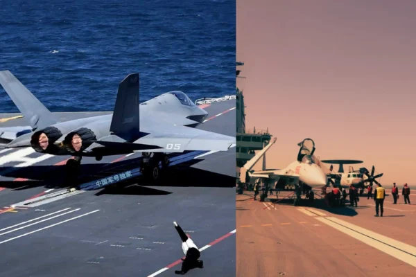China launches stealth fighter jets J-35 from futuristic super-carrier Fujian