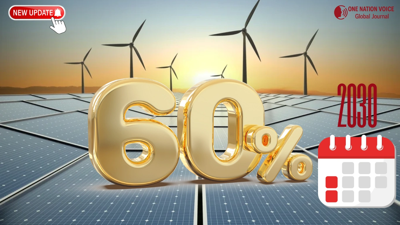 Govt Targets 60% Renewable Energy in Power Mix By 2030 ONV News